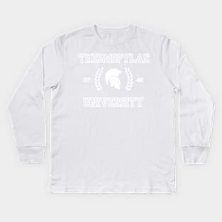 Thermoplyae Ancient Spartan Warrior Gift Kids Long Sleeve T-Shirt